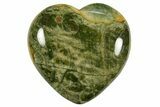 1.7" Polished Rainforest Jasper Hearts - Australia - Photo 2